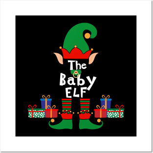 Funny Family Matching Christmas Baby Elf Posters and Art